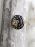 DARK BROWN FLOWER DESIGN CURTAIN TIE BACKS HOOK - (SET OF TWO PIECES)